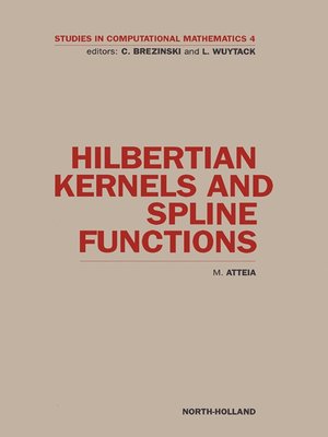 cover image of Hilbertian Kernels and Spline Functions